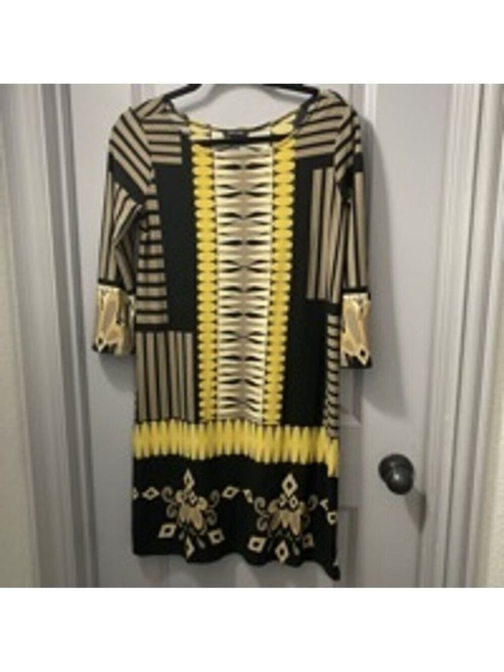 Women's Forever Dress, PM, Black and Yellow